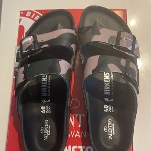 Valentino/ Birkenstock collab Birkenstocks.